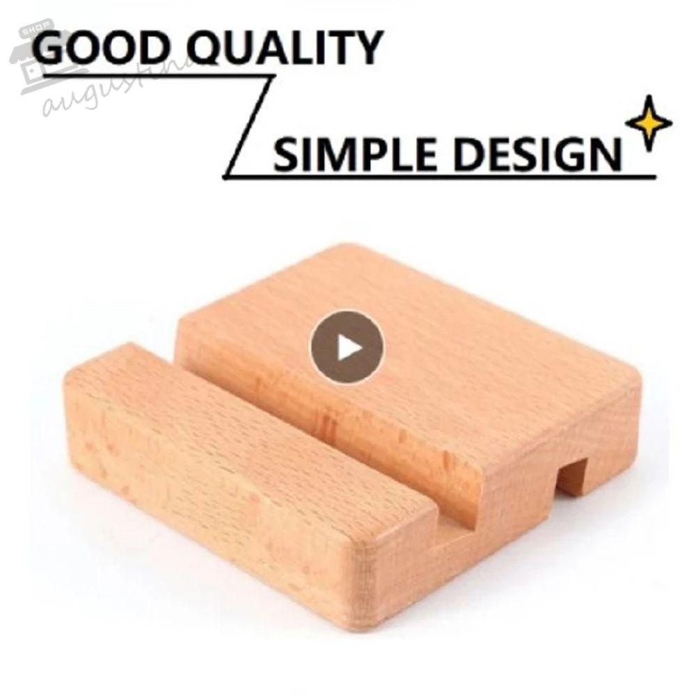 Giá Đỡ Điện Thoại / Máy Tính Bảng Bằng Gỗ Tự Nhiên Để Bàn Tiện Dụng