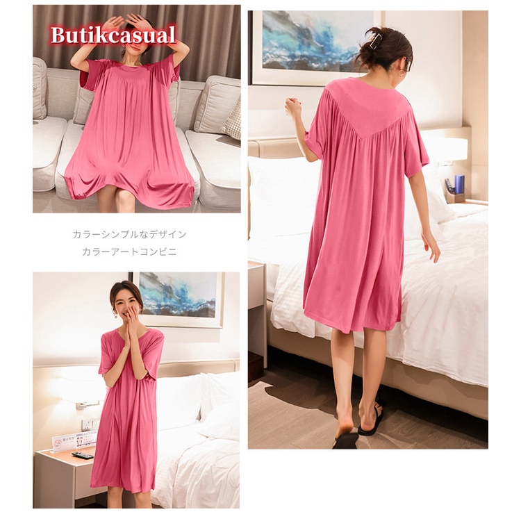 Đầm Cotton Chữ A Dáng Rộng Xếp Ly Tay Ngắn Cổ Tròn Màu Trơn Thoải Mái Thời Trang Mùa Hè 2023 Cho Nữ