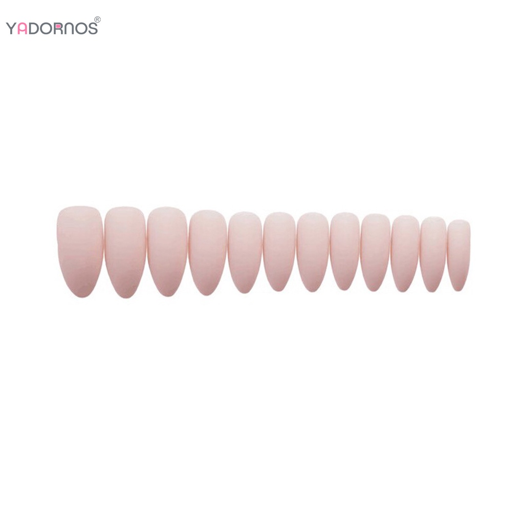 YADORNOS Móng Tay Giả Múa Ba Lê Màu Hồng Đục Lâu Trôi Chống Nước An Toàn
