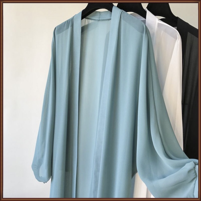 Áo Khoác Cardigan Mỏng Dáng Rộng Dài Vừa Thời Trang Mùa Hè Cho Nữ