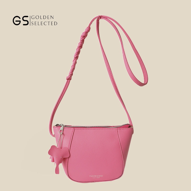 Túi Xách Da Mềm Màu Trơn Đeo Chéo Thời Trang Dành Cho Nữ