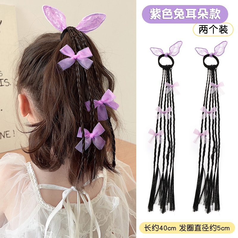 Tóc Giả Thắt Bím Dài Nhiều Màu Sắc Phong Cách Cổ Điển Dành Cho Trẻ Em