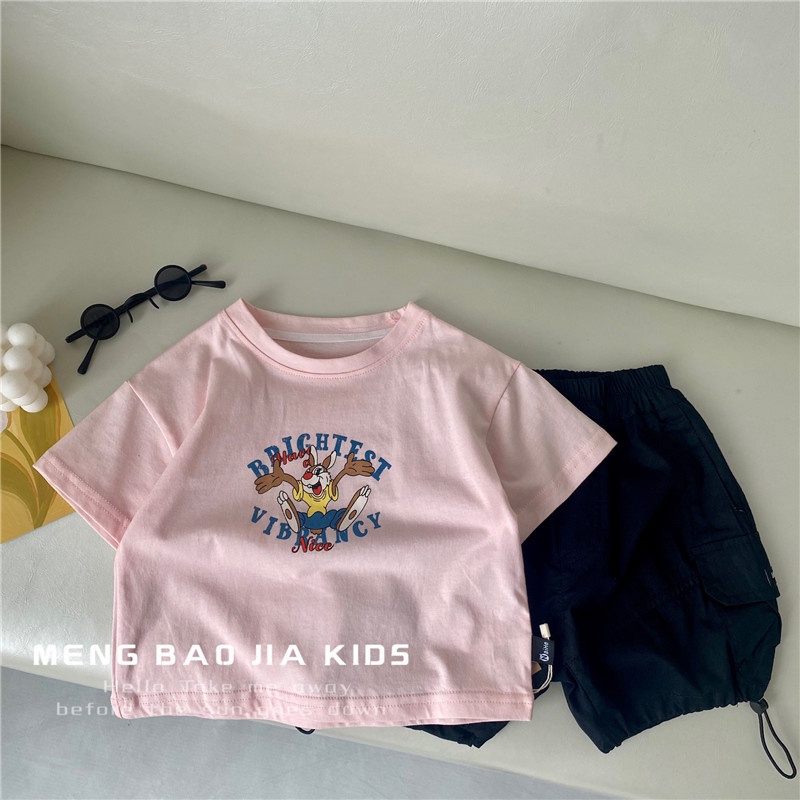 Áo thun cotton ngắn tay mùa hè cho bé