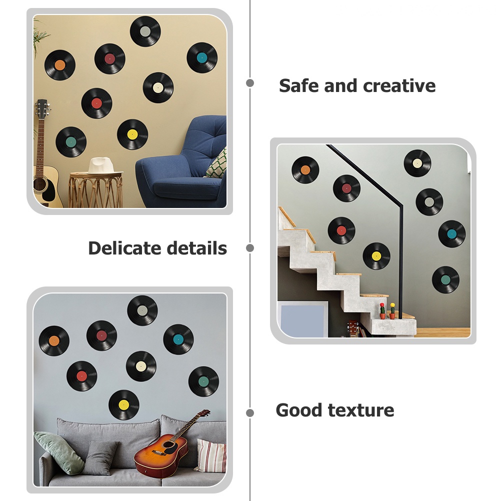 16 Đĩa CD Vinyl Pvc Trang Trí Buổi Dạ Tiệc Disco