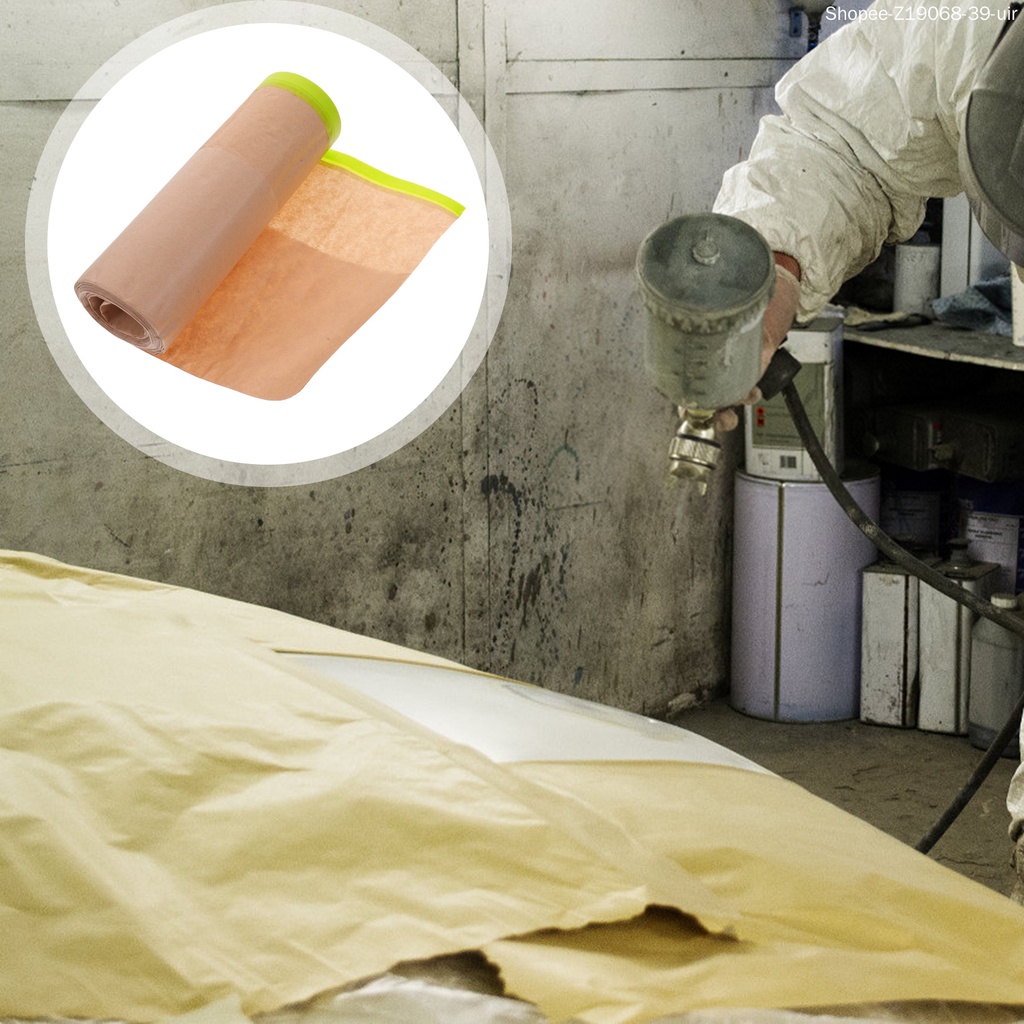 2 Cuộn Băng Keo Giấy Kraft Phủ Bảo Vệ Xe Hơi