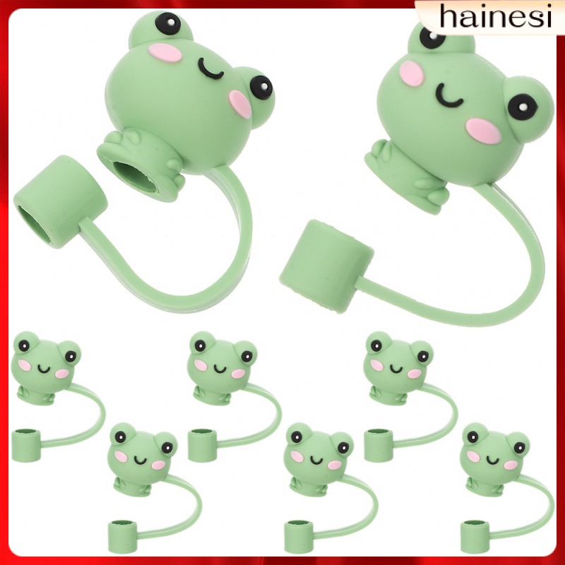 Set 8 Nắp Đậy Ống Hút Bằng Silicone Tái Sử Dụng Tiện Lợi