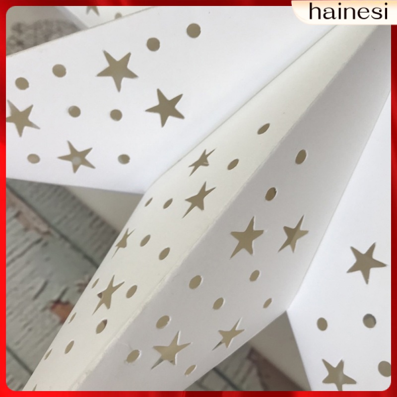 Set 2 Đèn Lồng Giấy Hình Ngôi Sao Chín Cánh Trang Trí Giáng Sinh