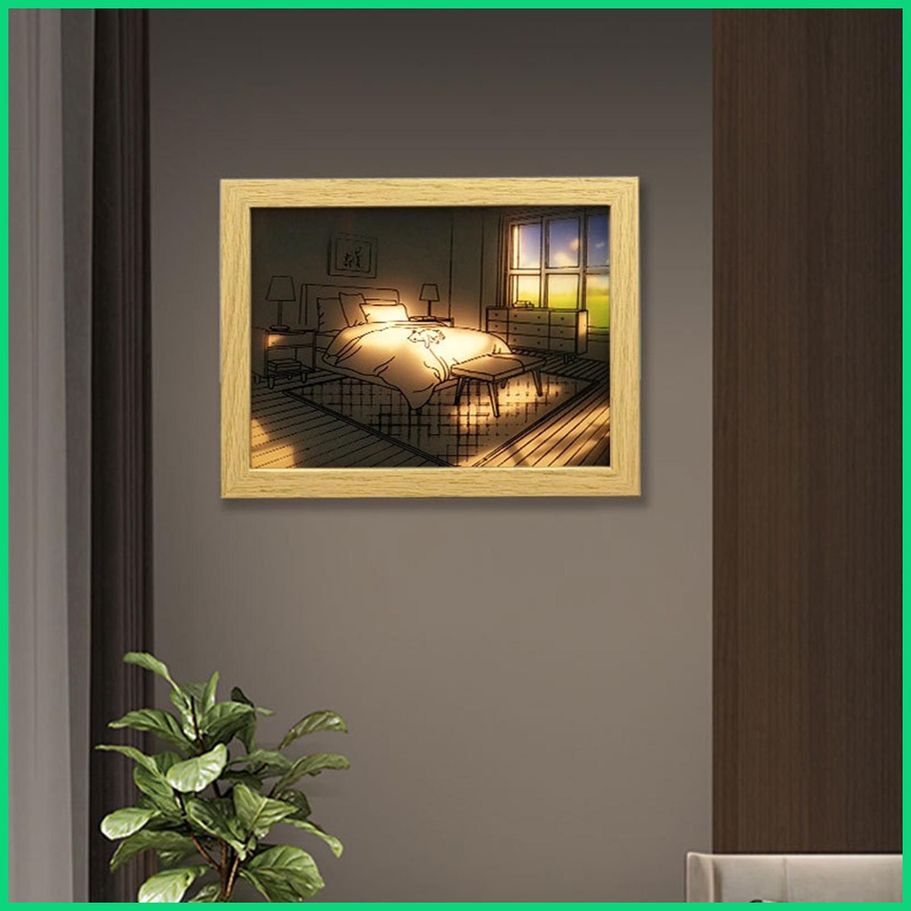 Khung Ảnh Có Đèn LED 3 Màu Sắc Tương Phản Độc Đáo