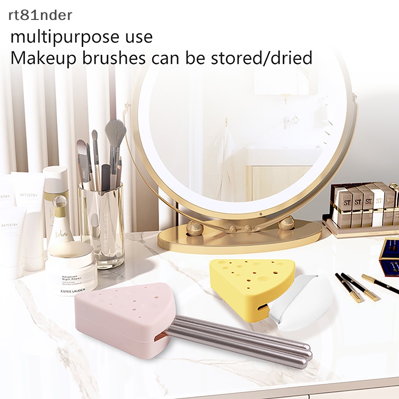 Rt Hộp Đựng Mút Trang Điểm Bằng Silicon Hình Tam Giác Tiện Dụng