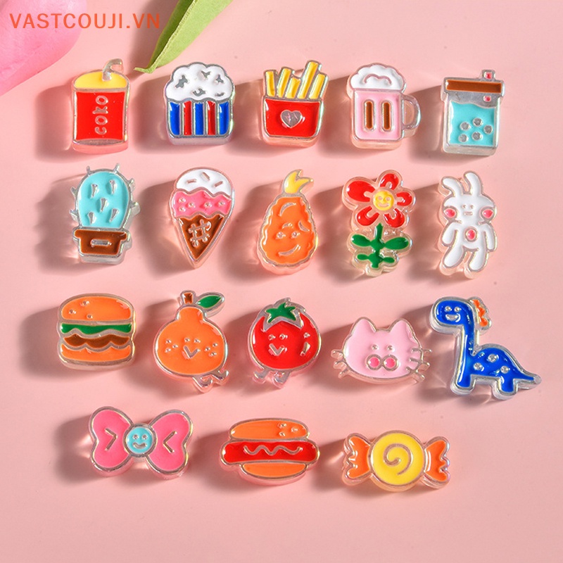 Set 10 Phụ Kiện Trang Trí Điện Thoại Mô Phỏng Diy VASTJI