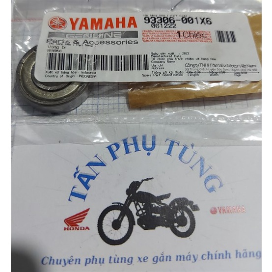 Bạc đạn 6001 1 bích sắt zin yamaha (cái)