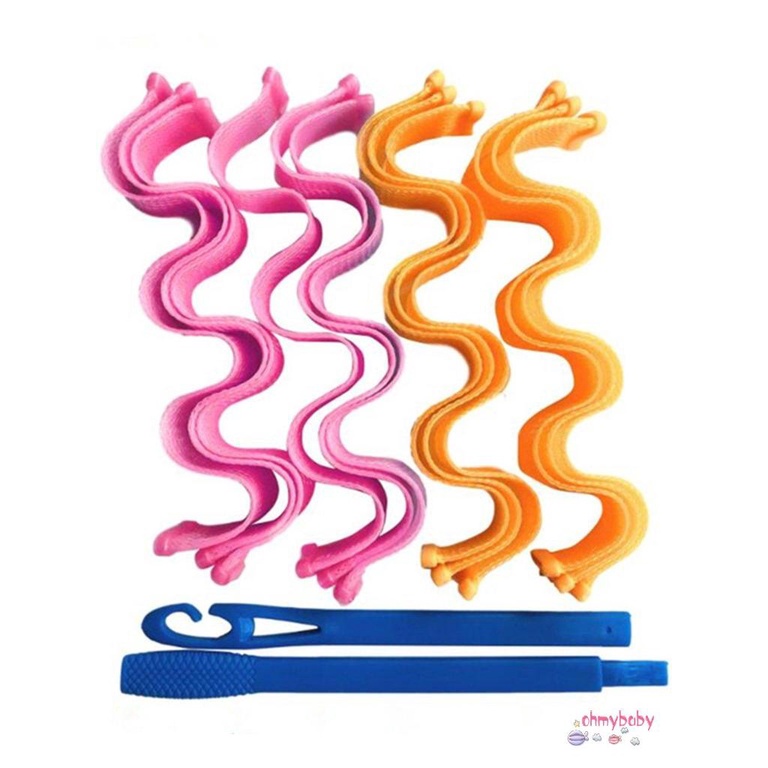 [InStock] 12 Chiếc Tự Làm Máy Uốn Tóc 30 Cm Kiểu Con Lăn Gậy Không Nhiệt Dụng Cụ Sóng Form Tạo [Z/4]