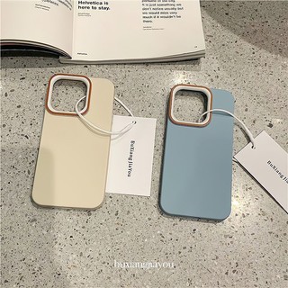 Đơn Giản Màu Sữa Xanh Sữa Trắng Da Cảm Giác Ốp Lưng Điện Thoại iPhone 15 14promax Apple 13 Kem Màu Vỏ Điện Thoại X