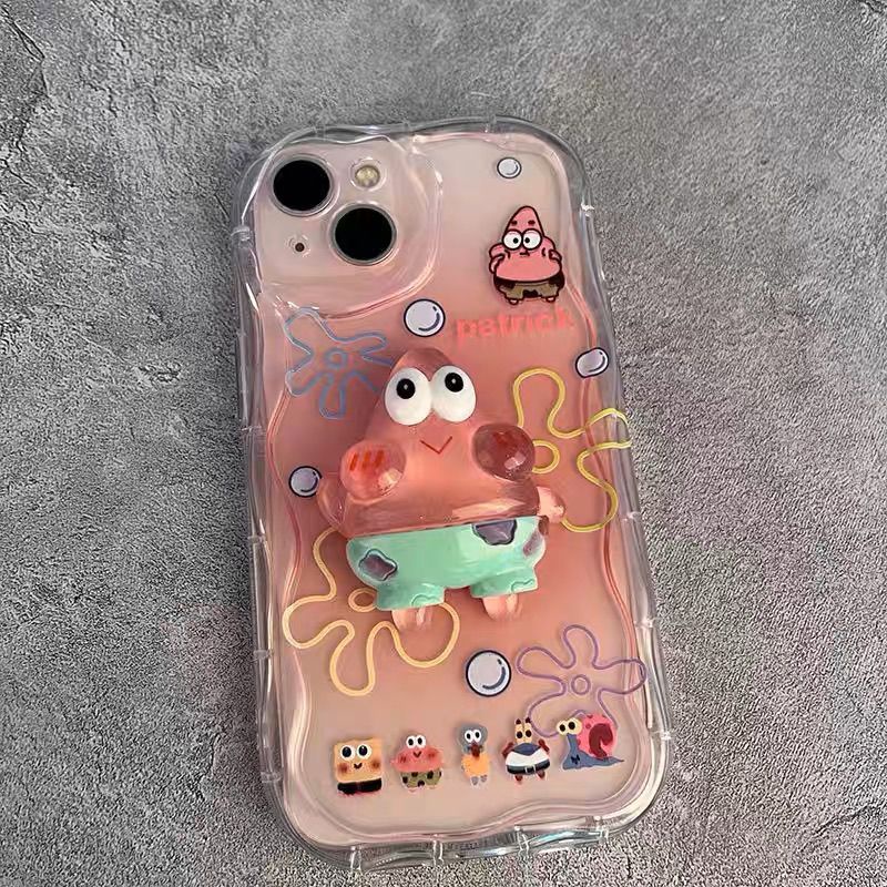 Ốp Điện Thoại Mềm Chống Rơi Hình Bọt Biển Hoạt Hình Cho Iphone 14promax 13 13promax 12 11 7 8Plus Xsmax 6S