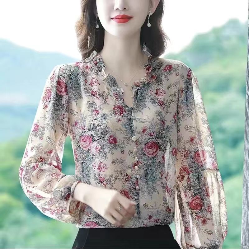 Áo Sơ Mi Voan Dáng Rộng Phong Cách Mới Mùa Hè Cho Nữ
