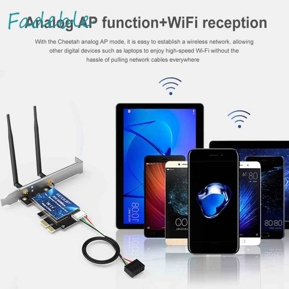 Thẻ Mạng WiFi Băng Tần Kép 2.4GHz / 5GHz Bluetooth 4.0
