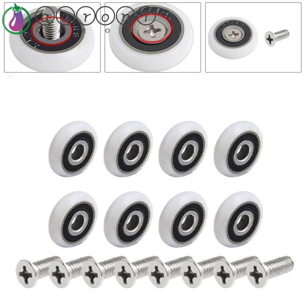 Bộ 8 Con Lăn Ròng Rọc Bằng Thép Không Gỉ Aron1 Cho Cửa Nhà Tắm