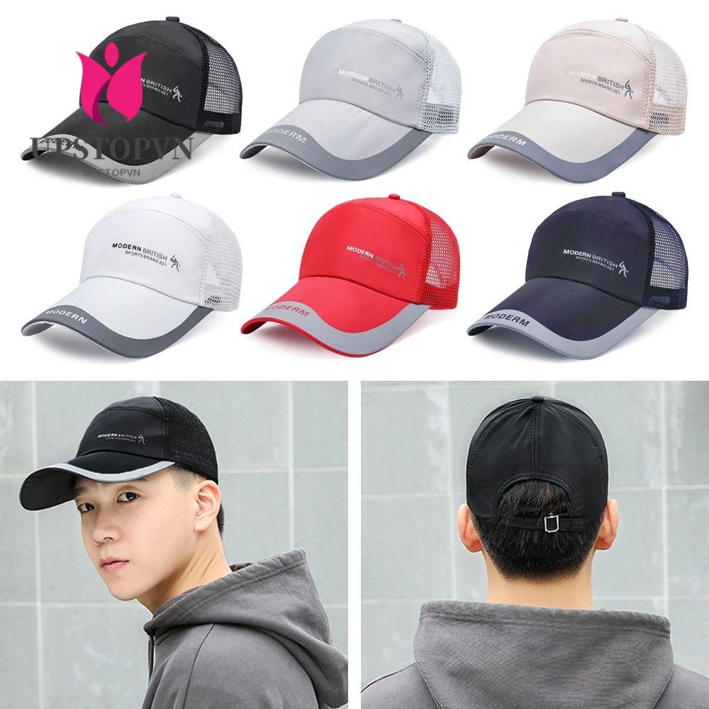 Mũ Lưỡi Trai Phối Lưới Thoáng Khí Thời Trang Unisex