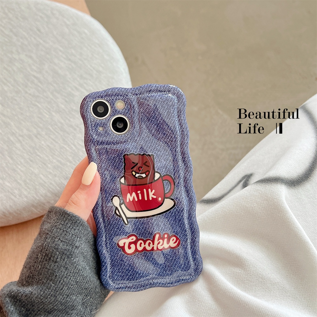 Ốp Điện Thoại TPU Chống Sốc Hình Bánh Quy / Sữa / Bánh Bulge Cho IPhone 14 13 12 11 Pro Max