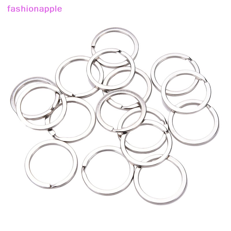 Set 100 Móc Khóa Tròn Bằng Thép Không Gỉ 2 Kích Cỡ