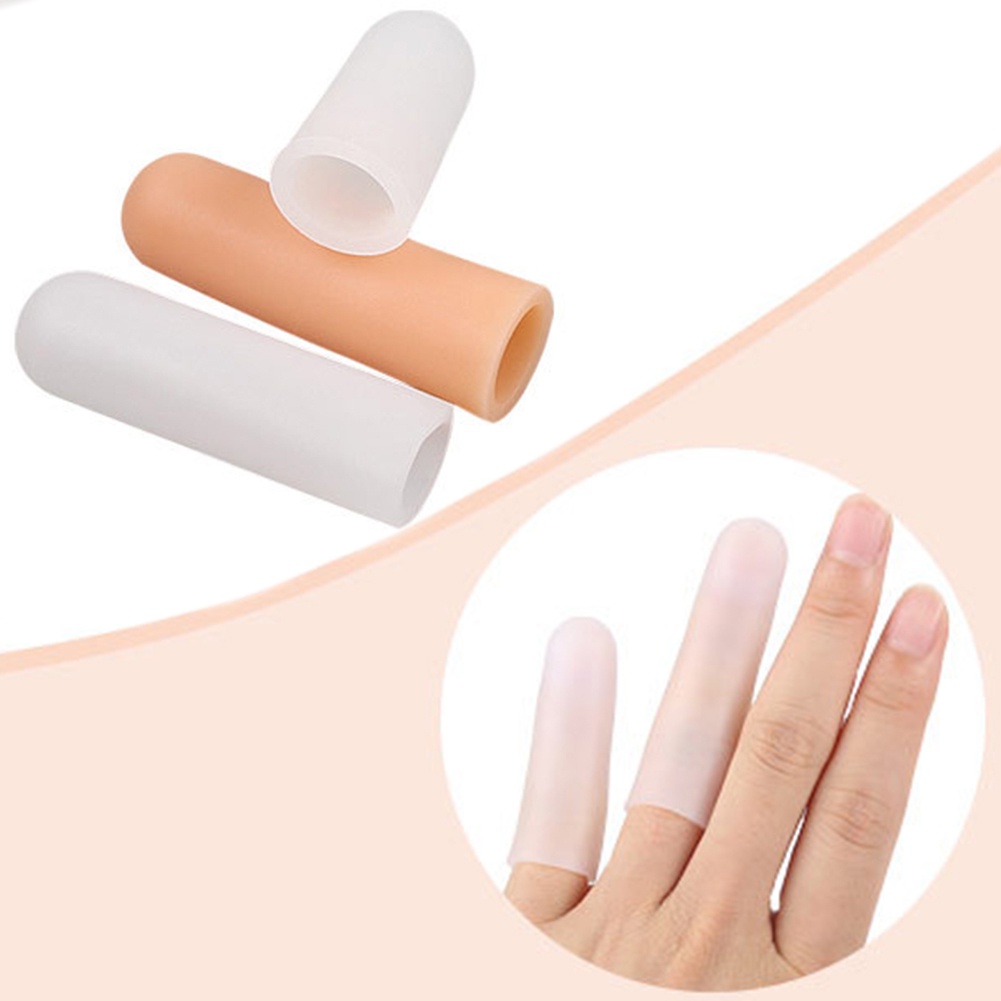 1 Cặp Vỏ Bọc Ngón Tay Bằng Silicon Mềm Mại Giữ Ẩm Tiện Dụng