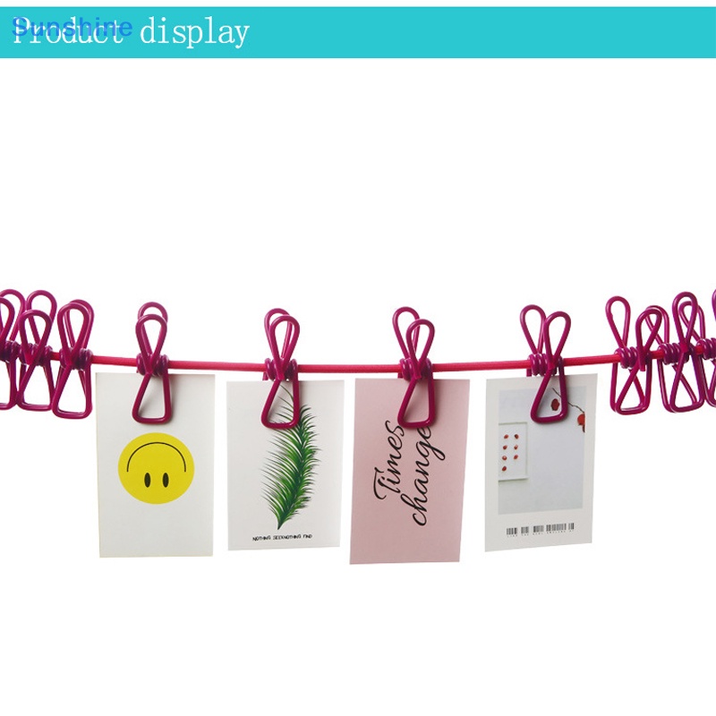 Dây Phơi Quần Áo 4M 12 Kẹp Chống Trượt Tiện Dụng