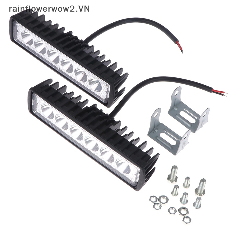 Bộ 2 Đèn LED DRL 6 Bóng 18w Ánh Sáng Cao Chống Nước Chuyên Dụng Cho Xe Hơi