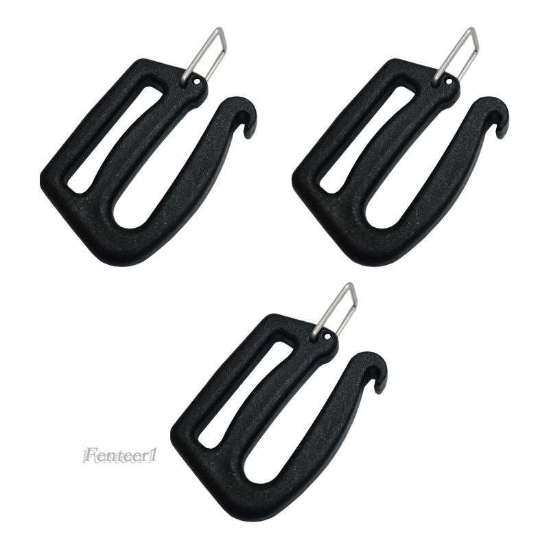 [Fenteer1] Ba Lô Màu Đen 1 inch Tháo Gỡ Nhanh Có Móc Chữ G Cho Hoạt Động Cắm Trại