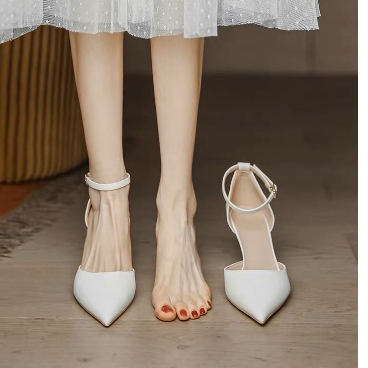 Giày cao gót bít mũi 7 phân sang trọng  bigsize từ 32-45