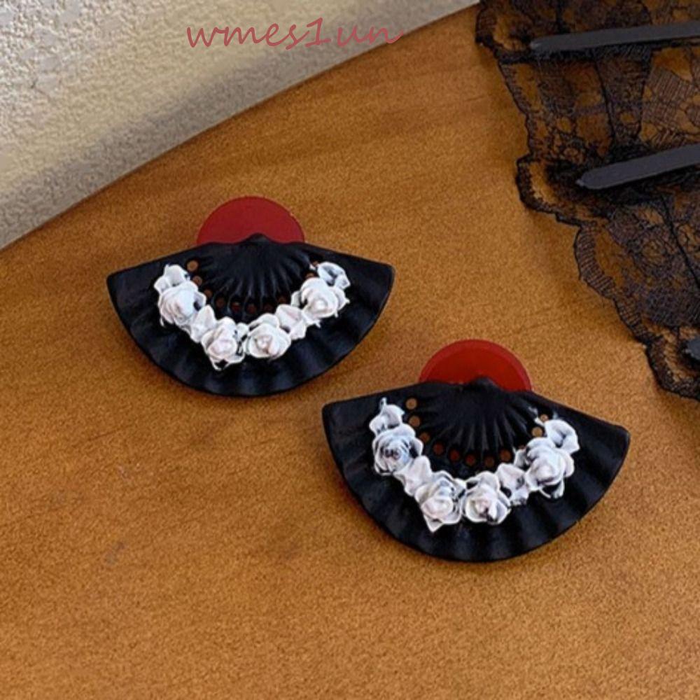 Khuyên Tai Dạng Móc Bằng Hợp Kim Tráng Men Phong Cách Trung Hoa Độc Đáo Thời Trang WMES15H