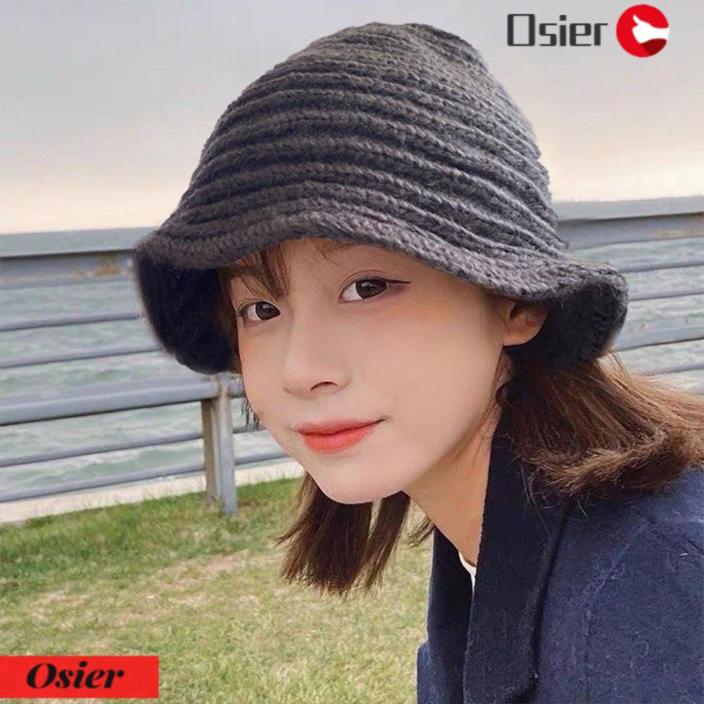 1 Mũ Beanie Dệt Kim Màu Trơn Dễ Thương Cho Bạn Gái