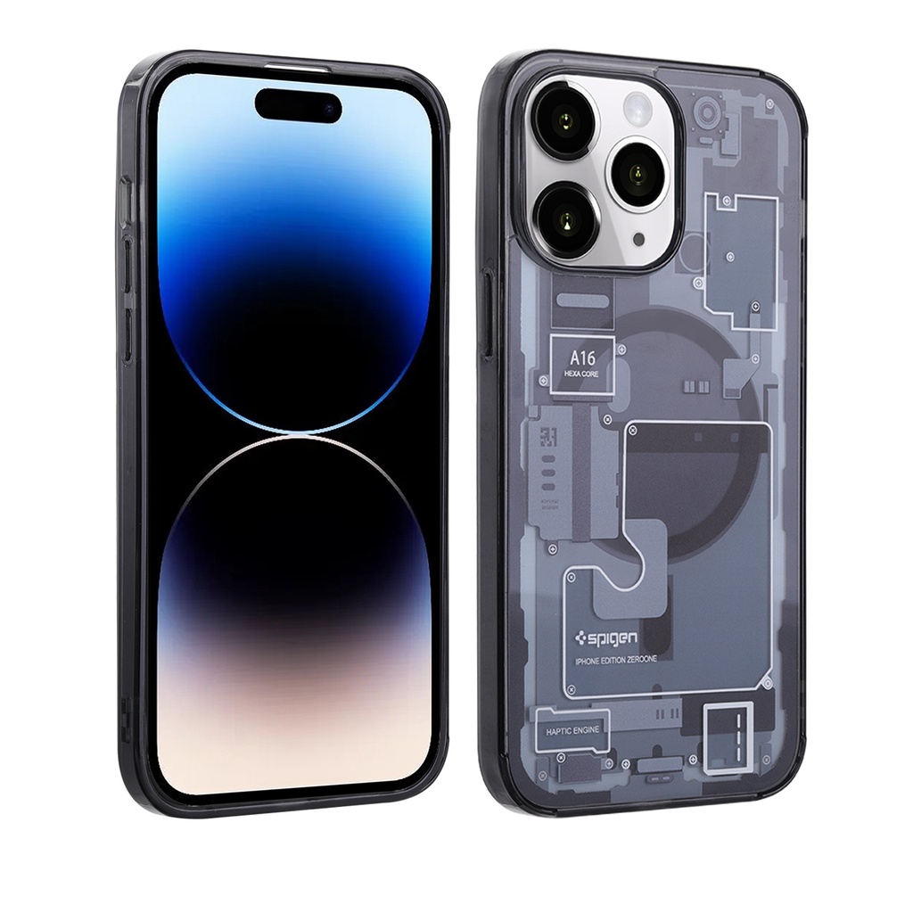 SPIGEN Phù Hợp Ốp Điện Thoại acrylic In Hình Bảng Mạch Công Nghệ Hút Nam Châm Cho iphone 14 13 pro max