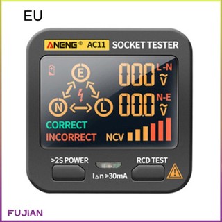Multifunction Socket Tester Outlet Rcd Gfci Test & Bside Voltage Detector Home Essentials