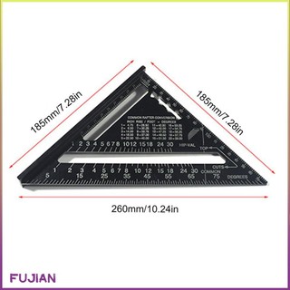 Angle Ruler Metric Aluminum Alloy Triangular Measuring Woodwork Speed Square Triangle Protractor [B/11]