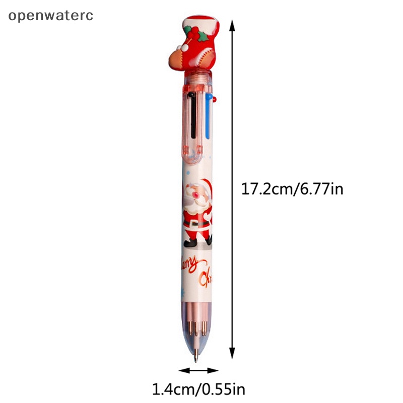 Bút Bi 6 Màu Họa Tiết Giáng Sinh Xinh Xắn