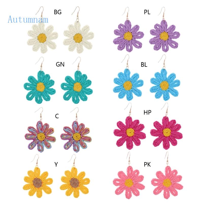 Bông Tai Mây Đan Phong Cách Bohemian Thời Trang Mùa Hè Cho Nữ