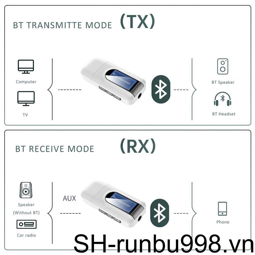 Usb Truyền Tín Hiệu Âm Thanh Không Dây 2 Trong 1 Cho TV / Máy Tính / Xe Hơi
