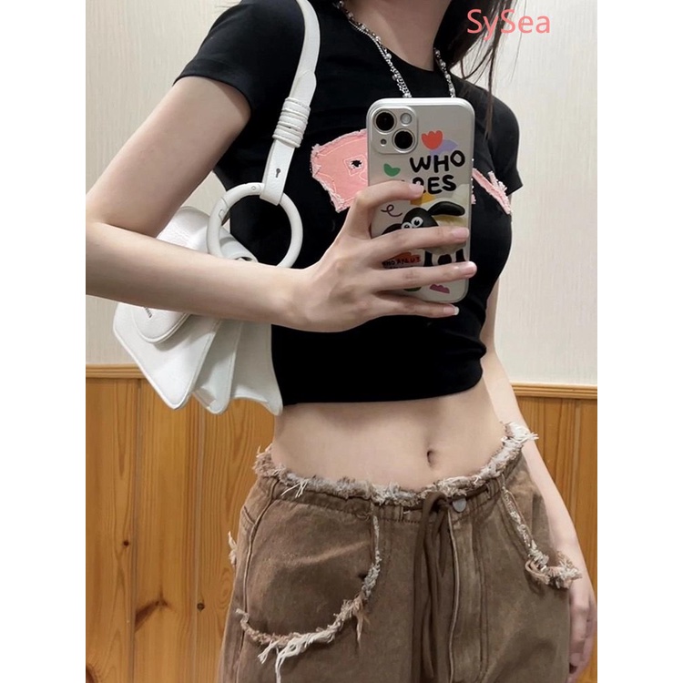 Áo Croptop Thiết Kế Ngọt Ngào Thời Trang Mùa Hè Cho Nữ