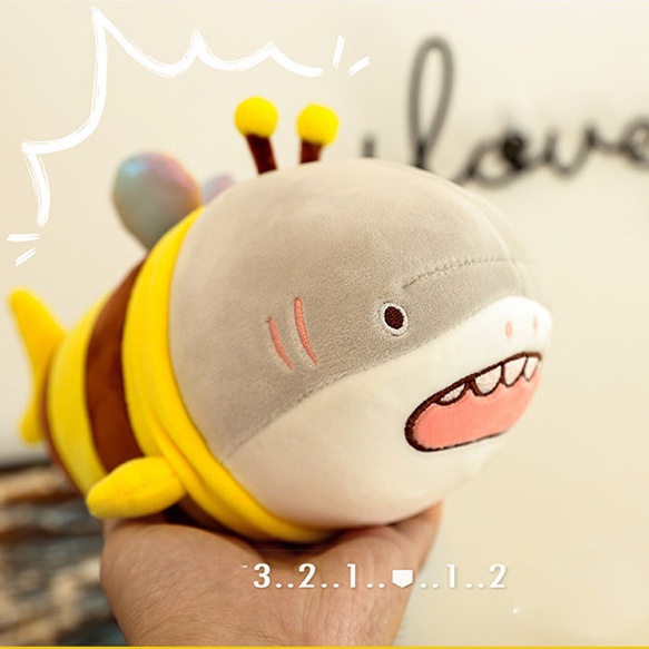 Thú Nhồi Bông Q Hình Cá Mập / Ong / Ong / Ong Xinh Xắn Cho Bé