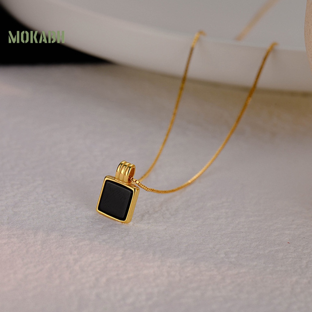 Vòng cổ Mặt Hình Vuông Màu Vàng / Bạc Sang Trọng Thời Trang Cho Nữ