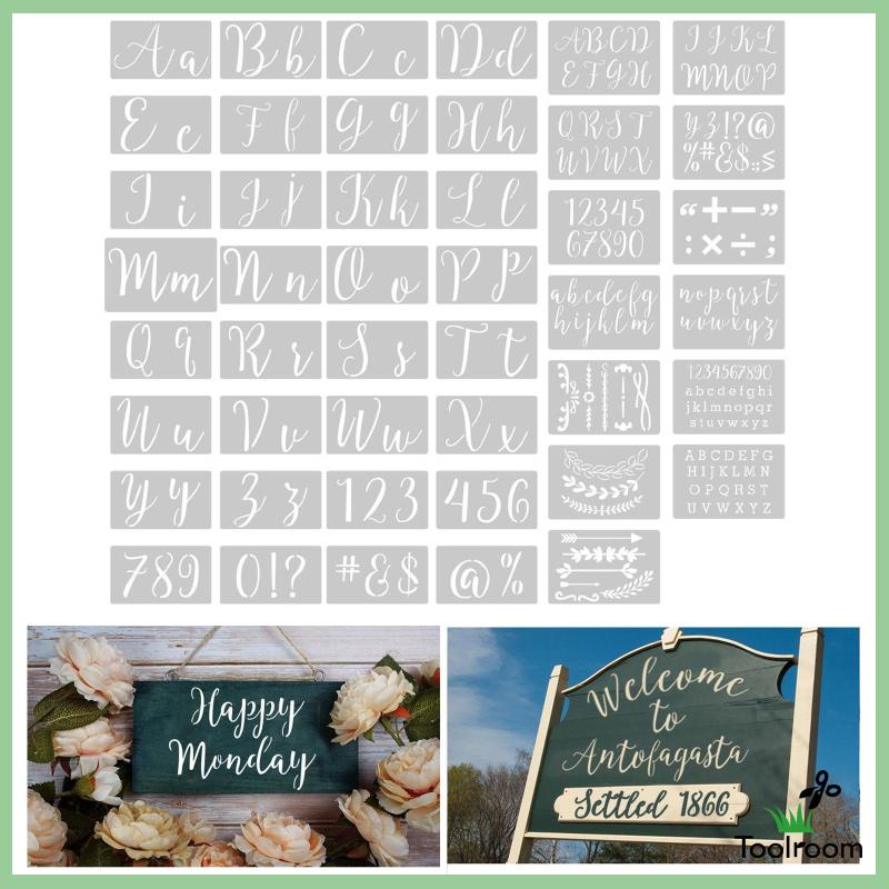 Bộ 45 Khuôn Chữ Cái Và Số Trang Trí Thiệp Mời