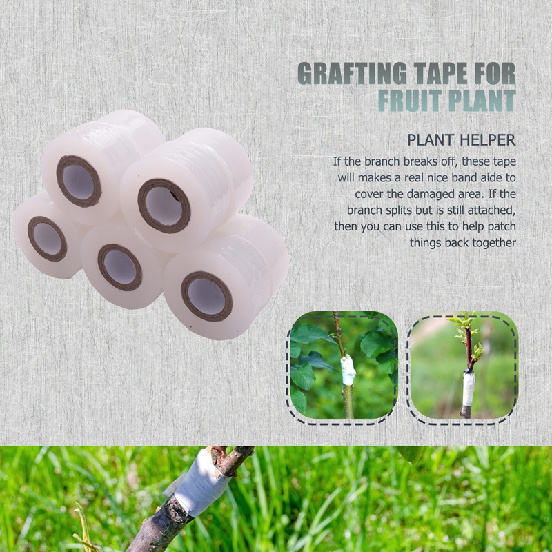10 Cuộn Băng Keo Ghép Nối Cho Cây Trồng Có Thể Phân Hủy Sinh Học Trong Suốt 3cm