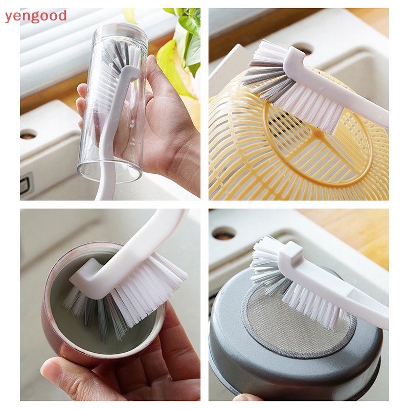 (YGD) Bàn Chải Cong Chà Rửa Nhà Bếp / Phòng Tắm Tay Cầm Cong