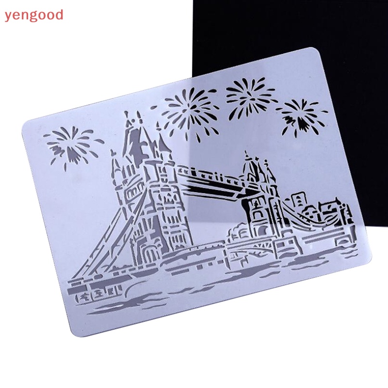 Bộ 5 Khuôn Cắt Giấy Kim Loại Hình Tòa Nhà Thuyền Xinh Xắn