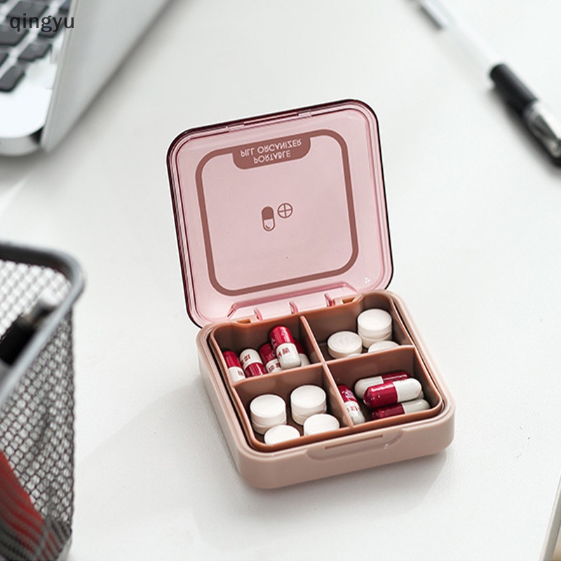 Hộp Đựng Thuốc 4 Ngăn Tiện Lợi Cho Du Lịch