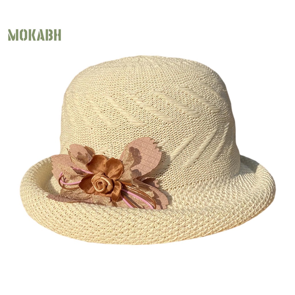 Nón Vành Tròn Màu Sắc Xinh Xắn Thoáng Khí Chống Tia UV Cho Nữ