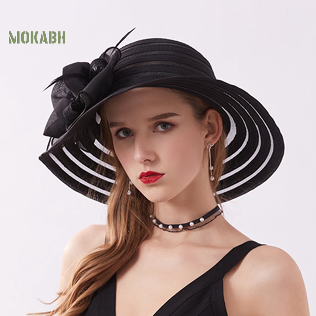 Nón Rộng Vành Họa Tiết Hoa Có Thể Gấp Lại Được Dùng Cho Tiệc