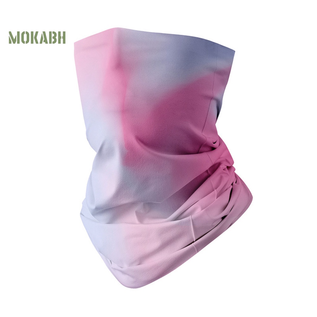 [Mok Abh] Khăn Choàng Cổ Mỏng Co Giãn Thoáng Khí Chống Nắng Chống Bụi Có Độ Co Giãn Cao In Họa Tiết Geo Dành Cho Nam Đi Xe Đạp / Cắm