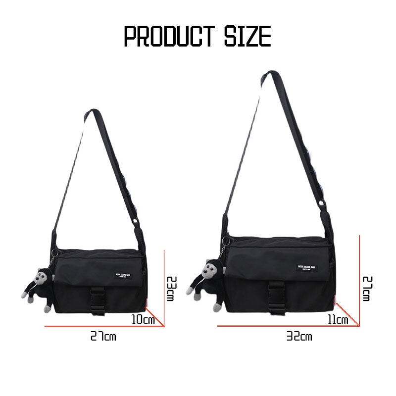 Túi Đeo Chéo Vai Phong Cách Harajuku Nhật Bản Cho Nam Nữ