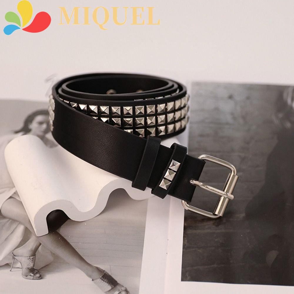 Thắt Lưng Da PU Y2K Phối Dây Xích Kim Loại Phong Cách Punk Hàn Quốc Thời Trang Cho Nam Và Nữ